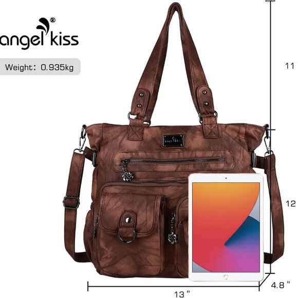 Purses and Handbag for Women Soft PU Leather Shoulder Handbag Women Tote Satchel - Picture 2 of 7